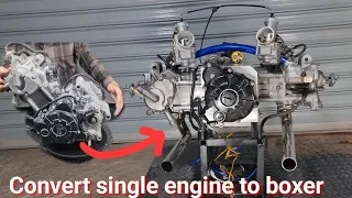 I converted the regular YAMAHA engine into a BMW Boxer