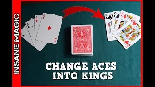 Change Aces into Kings in a SNAP - Best Card Transpo Trick Revealed