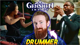 Drummer Reacts to NEW Genshin LIVE CONCERT! Fontaine Battle Theme