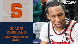 Syracuse's Quadir Copeland Calls Game On The 'Canes