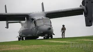 USAF Bell Boeing CV-22 Osprey  impressive propeller vortex!! ! a short demonstration!!!