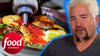 Guy Fieri Wants To Swim In A Bathtub Filled With This Delicious Ramen | Diners, Drive-Ins & Dives