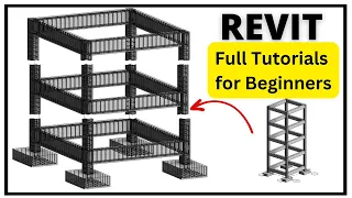 Revit structure tutorials for beginners || Full model with rebar in Minutes