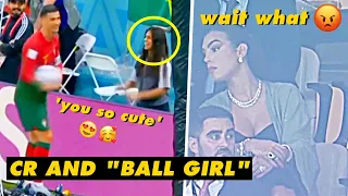 Cristiano Ronaldo make ball girl happy 😊🥰 and Georgina reaction on that 😮‍💨😤