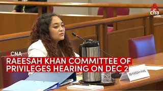 Full Committee of Privileges hearing: Raeesah Khan says WP leaders told her to continue narrative