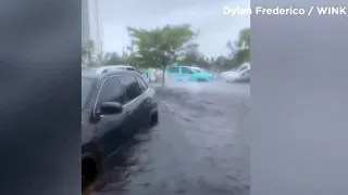 Storm surge floods South Florida TV station