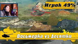 WoT Blitz - ДЦП взвод в действии ● Восьмерка P44  Pantera против десяток без потери ХП (WoTB)