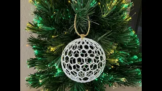 How to Crochet a Ball Ornament for a Christmas Tree - Tutorial #1