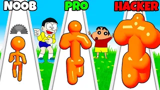 Shinchan And Nobita Run For Tall Man 😂😍|| Funny Game Tall Man Run  || Shinchan And Nobita Game