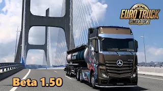 Euro Truck Simulator 2 Gameplay Ponte Vasco da Gama Lisboa Portugal 1.50 Update Experimental #ets2