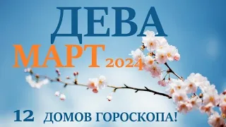 ДЕВА ♍ МАРТ 2024 🚀 Прогноз на месяц таро расклад 👍Все знаки зодиака! 12 домов гороскопа!