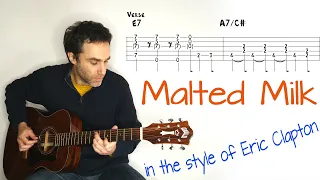 Malted Milk - in the style of Eric Clapton - Guitar lesson / tutorial / cover with tab