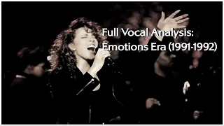 Mariah Carey - Full Vocal Analysis Of Emotions Era (1991-1992)