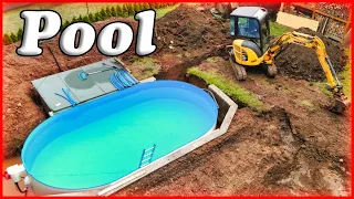 Build the pool in the garden yourself - look back in time lapse