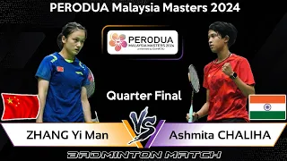 ZHANG Yi Man (CHN) vs Ashmita CHALIHA (IND) | Malaysia Masters 2024 Badminton