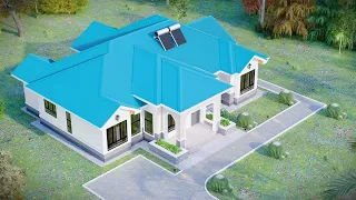 4 Bedroom Bungalow House | House Plan | exterior Interior Animation |15x13.2 meters @katveldesigns