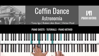 Coffin Dance meme song - Astronomia (Sheet Music - Piano Solo - Piano Cover - Tutorial)