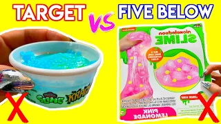 $5 TARGET SLIME VS 5 BELOW SLIME!! Which is worth it?!