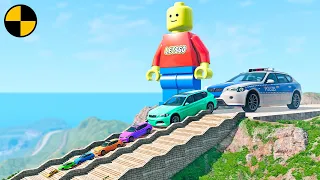 Big & Small Cars vs Stairs 😱 BeamNG.Drive