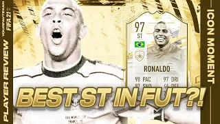 TRANSCENDENT!! FIFA 21 ICON MOMENTS RONALDO 97 PLAYER REVIEW - R9 97 FUT 21 GAMEPLAY