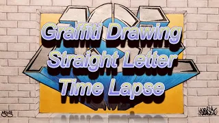 Graffiti Black Book Straight Letter Piece Time Lapse