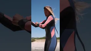 Limestone neoprene wetsuit for kitesurfers