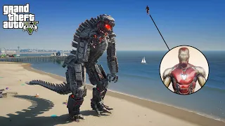 GTA 5 - Iron Man VS Mechagodzilla