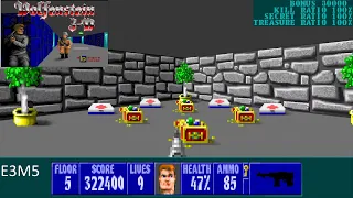 Wolfenstein 3D: E3M5 100% I am Death Incarnate with commentary