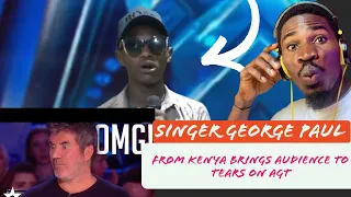 INCREDIBLE!!!!singer George Paul from Kenya brings audience to tears on AGT