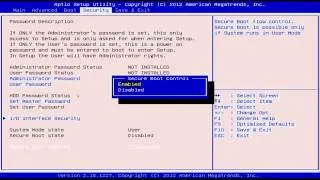 ASUS BIOS Secure Boot Disable