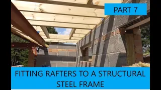 Fitting rafters to a structural steel frame PART 7  ***FLAT ROOF SECTION***