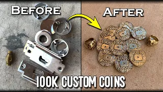 Casting Custom Brass Coins For 100K Subscribers! THANK YOU ALL!