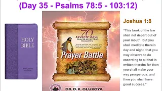 Day 35 Reading the Bible in 70 Days  70 Seventy Days Prayer and Fasting Programme 2020 Edition