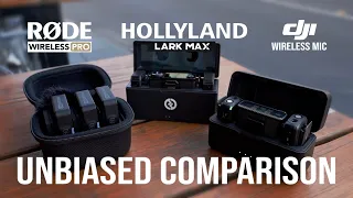 RODE Wireless Pro vs DJI vs HOLLYLAND LARK MAX - ULTIMATE Wireless Mic Comparison