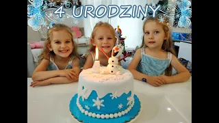 Przyjęcie urodzinowe - 4 urodziny dziewczynek i 34 urodziny taty | ważymy i mierzymy dziewczynki