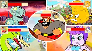 All Cuphead Bosses With Health Bar (No Damage)