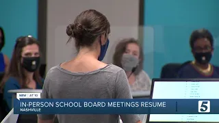 MNPS school board returns to in-person meeting since pandemic