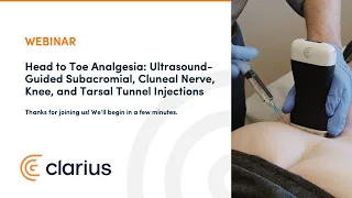Head to Toe Analgesia: Ultrasound-Guided Subacromial, Cluneal Nerve and Tarsal Tunnel Injections