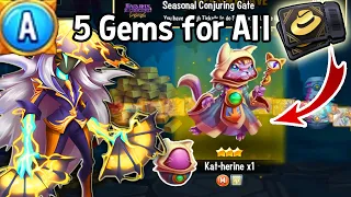 Monster Legends Kat-herin + 2,000 Tickets for 5 Gems - Treasure Cave - Evaris il Obscuro Room 60