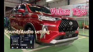 Veloz Tips: audio/sound settings