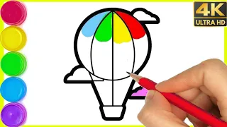 How to draw hot air balloon Drawing. Air Balloon drawing step by step for beginners. By Arya Drawing