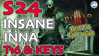 Insane Inna T16 Key farm build Diablo 3 Season 24 Mystic Ally Monk Build