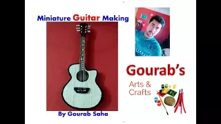 DIY Miniature Acoustic Guitar (made with popsicle sticks!) | Toy Guitar | Realistic Guitar Making