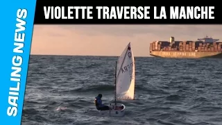 Violette traverse la Manche en Optimist