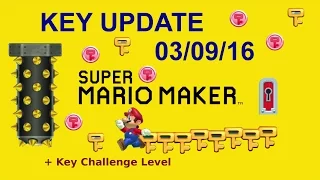 Super Mario Maker KEY UPDATE 03/09/16 | March | Keys & Locked Doors - Skewers - Pink Coins