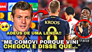 🚨EMOCIONANTE!! A INESPERADA REAÇÃO de VINICIUS JUNIOR na DESPEDIDA de TONI KROOS no REAL MADRID!