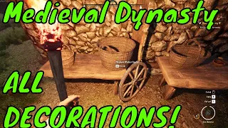 Medieval Dynasty All Decorations and Vanity Items!!