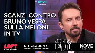 Scanzi contro Bruno Vespa sulla Meloni in tv