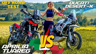 Aprilia Tuareg vs Ducati Desert-X‼️ Italians do it better 🤌🤌 off road test @Outbackmotortek