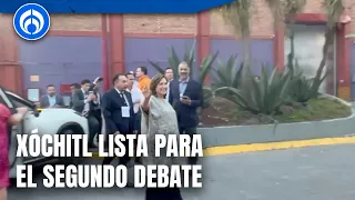 Así llegó Xóchitl Gálvez a los estudios Churubusco para el Segundo Debate Presidencial